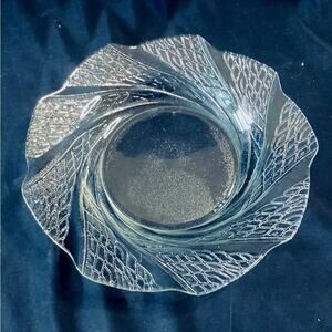Vintage VTG Clear Glass 9" Salad Plate/Bowl